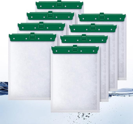 8 Count Medium Filter Cartridges Compatible with Whisper Bio Bag Filters, Large Aquarium Filter Cartridge for Whisper 10i/IQ10/PF10 and Repto Filter 90 GPH-PurrikoPets