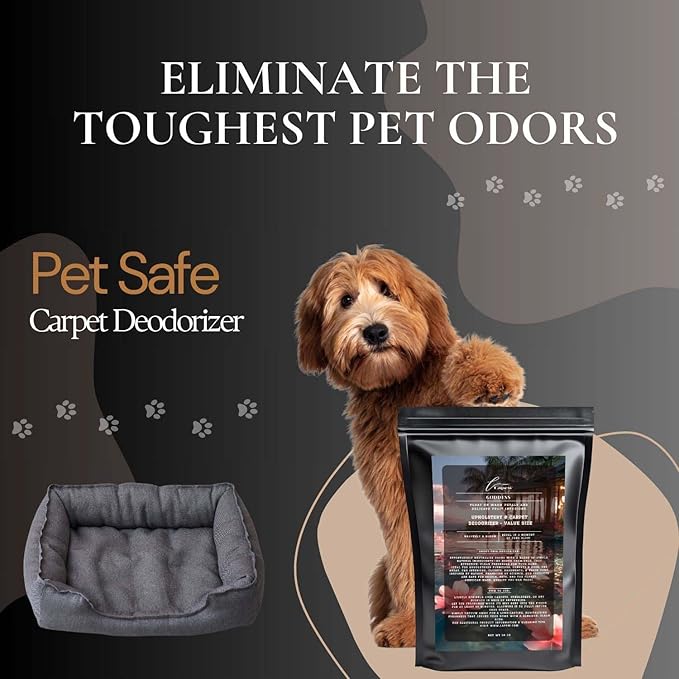 Goddess Carpet Freshener Powder Refill 36 oz | Powerful Odor Eliminator for Home | Upholstery Deodorizer | Carpet Deodorizer | Pet Urine | Cat Litter Box | Sweet Grace Fragrance-PurrikoPets