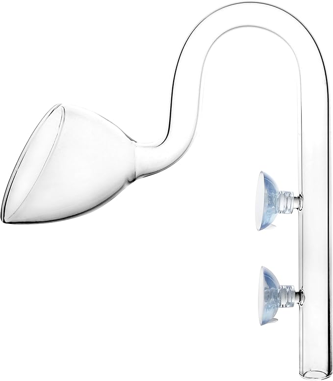 Glass Lily Pipe Outflow for Aquarium Planted Tank (17mm for 16/22mm (5/8" ID) tubing)-PurrikoPets