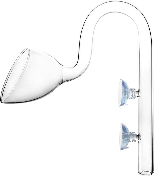 Glass Lily Pipe Outflow for Aquarium Planted Tank (17mm for 16/22mm (5/8" ID) tubing)-PurrikoPets