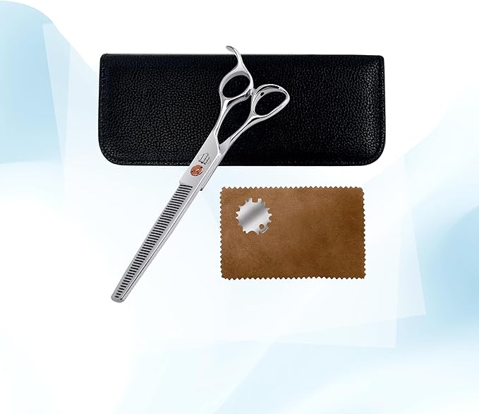 Dog Grooming Scissors: 7 inch Pet Thinning Shears Made Of Japanese 440c Advanced Stainless Steel Professional Grooming Scissors for Dogs Cats and Other Pets-PurrikoPets