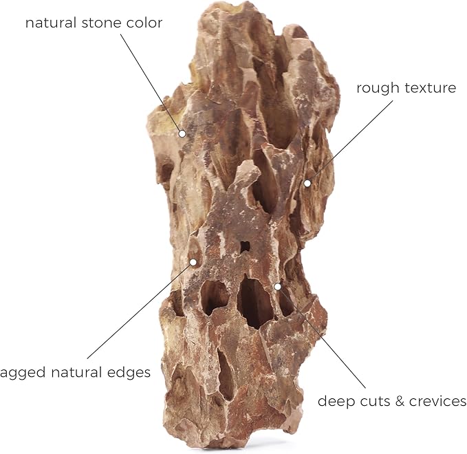 2-4 Inches Natural Dragon Stone 10 PCS Aquarium Rocks for Aquascaping, Aquarium Landscaping, Terrariums, Fish Tank Decoration, Vivariums, Paludarium, Reptile and Amphibian Enclosures-PurrikoPets