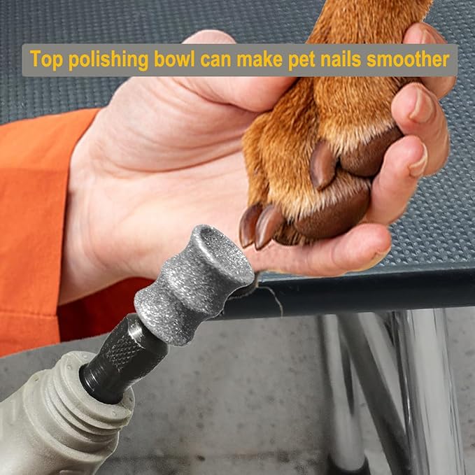 for Dremel - Diamond Dog Nail Grinder Attachment - Painless Pet Nail Trimmer Bits for Large, Medium and Small Dogs & Cats Claw Grooming-PurrikoPets