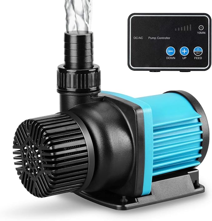 2250GPH Aquarium 24V DC Return Pump with Controller, Submersible and Inline Return Pump for Fish Tank,Aquariums,Fountains,Sump,Hydroponic,Pond,Freshwater and Marine Water Use-PurrikoPets