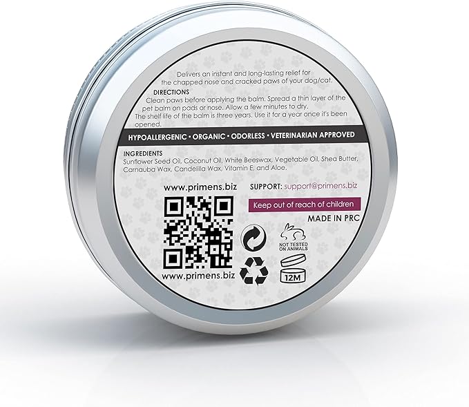 Dog Paw Balm for Dry Cracked Paws – Lick-Safe Moisturizer and Organic Paw Wax with Aloe & Vitamin E – Hot Pavement and Winter Snow Protection – Nose Safe – for All Breeds-PurrikoPets