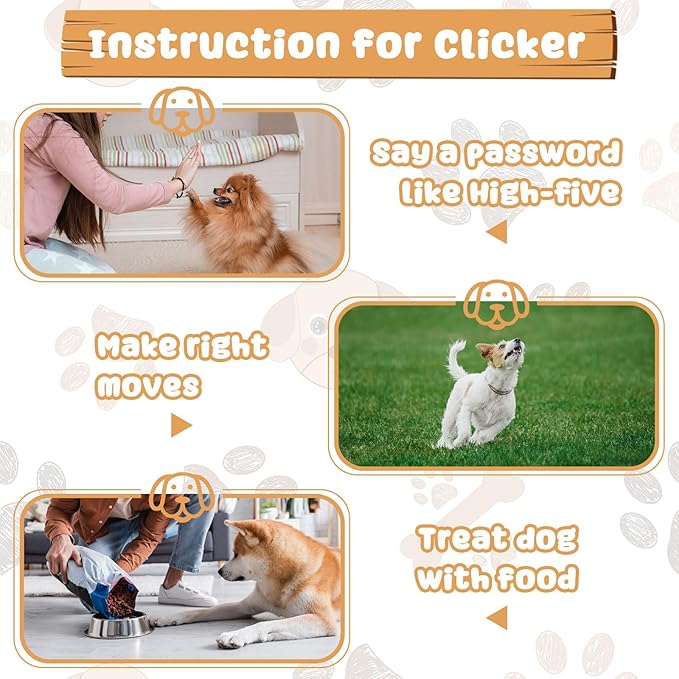 Frienda 18 Pieces Dog Training Clicker, Pet Behavioral Training Clickers with Wrist Strap for Dogs Cats Puppy Birds Horses(Black)-PurrikoPets