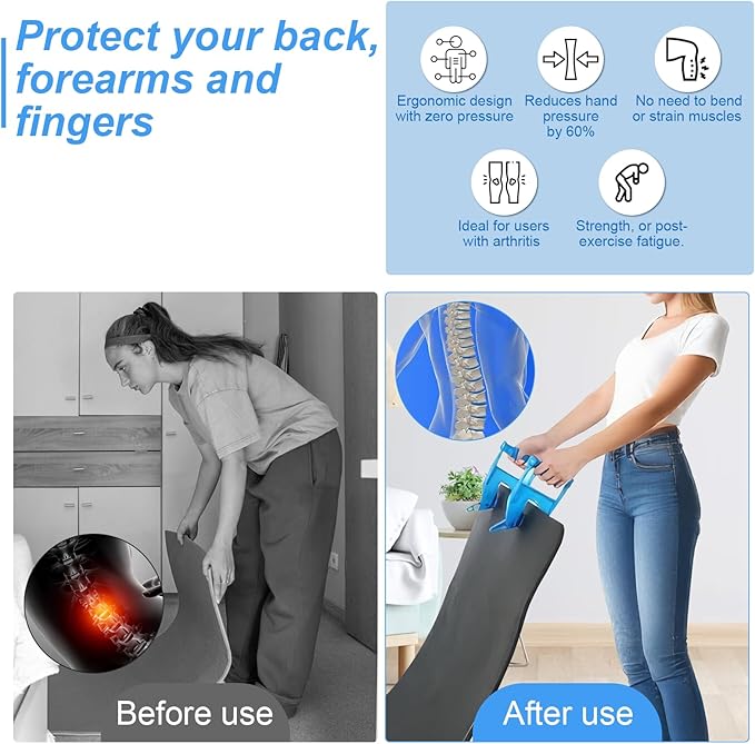 2-Pack Heavy Duty Mat Grippers – Stall Mat Movers for Horse Barn, Gym, Trailer & Rubber Flooring – Ergonomic Mat Puller for Easy Lifting & Moving – Durable, Non-Slip Handles for Secure Grip-PurrikoPets