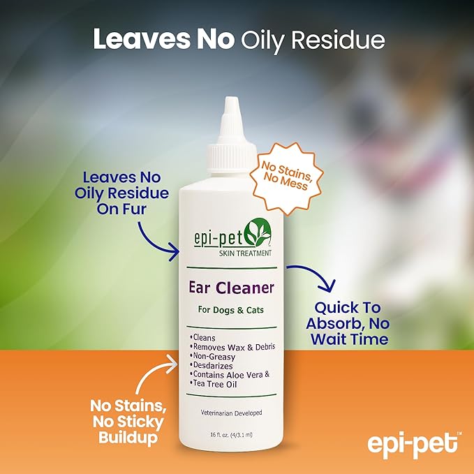 Ear Cleaner for Pets, 16-Ounce (90713)-PurrikoPets