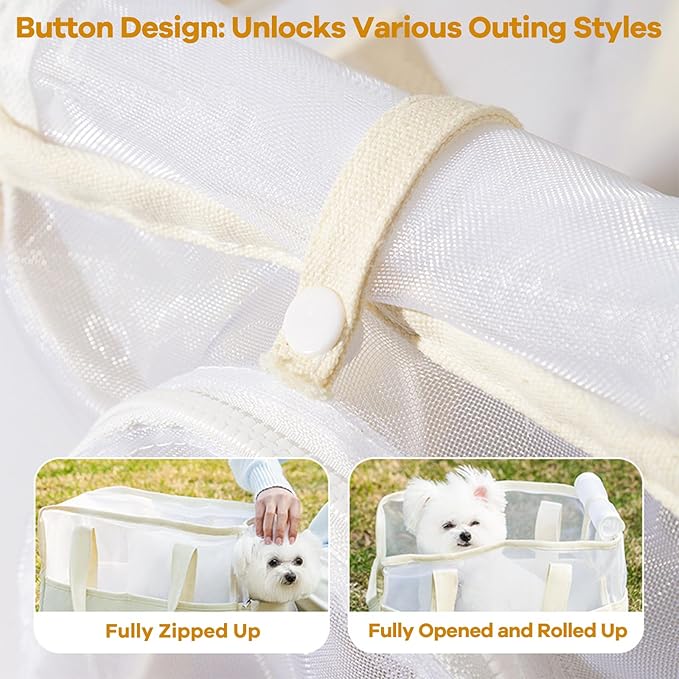 Dog Purse Carrier for Small Dogs Cat Kitty Puppy Rabbit Bunny Dog Cat Bag Carrier for Animals up to 22lbs Soft Sided, Collapsible Pet Carrier Sling for Outing Travel Vet-Sky Blue-PurrikoPets