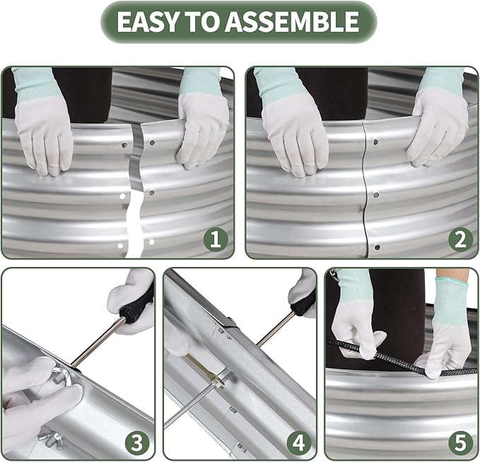 1MORE Galvanized Raised Garden Bed- Planter Garden Boxes Outdoor, Raised Beds for Gardening, 6x3x1ft Metal Garden Bed Kit for Vegetables Flower, Planter Raised Bed with Protective Tape & Tools.Silver-PurrikoPets