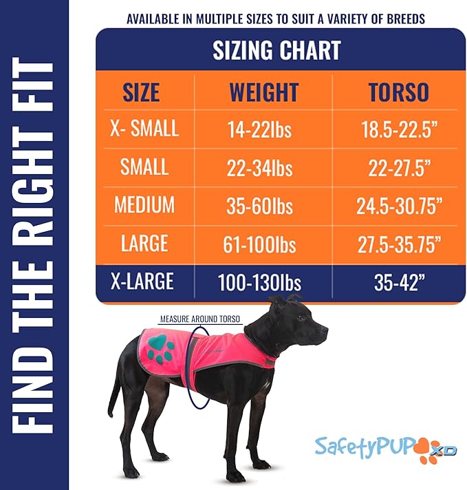 Dog Reflective Vest – Hi-Vis Fluorescent Visibility That Helps to Safeguard Your Pet On/Off Leash in Urban & Rural Areas (Pink, X-Large)-PurrikoPets