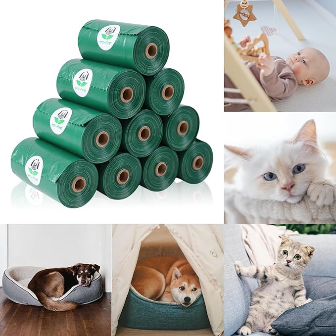 ECO-CLEAN 360 Count Dog Poop Bags with Dispenser, Leak-Proof, Lavender scented-PurrikoPets
