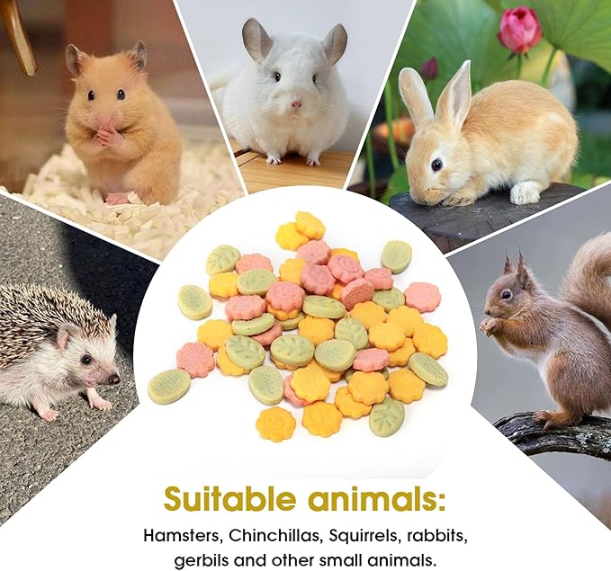 Abizoo 3 Vegetable Chews Treats: Grain Free Natural Snacks with Beet, Carrot, Spinach for Hamsters, Rabbits, Guinea Pigs & Gerbils Crunchy for Digestive Support & Dental Health 1.76oz/50g-PurrikoPets