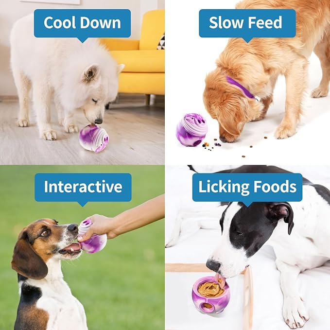 Dog Toy, Frozen Treat Toys, Treat Dispensing Chew Toy for Small Medium Large Dogs, Long-Lasting Interactive to Keep Pup Distracted & Reduces Anxiety, Freezable Fillable Dog Puzzle Toys - Green-PurrikoPets