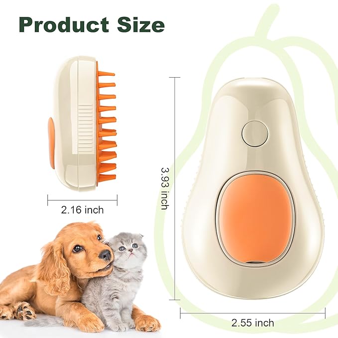 3 In 1 Pet Brush for Shedding, Portable Hair Removal Tool for Cats and Dogs, Deshedding Grooming Brush for Indoor Pets-PurrikoPets