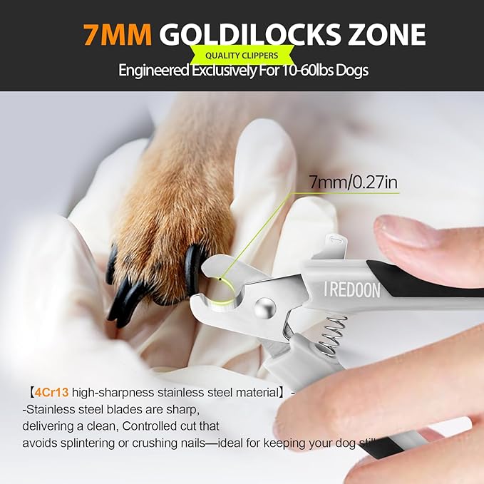 Dog Nail Clippers and Trimmers with Nail File, Ultra-Sharp 4CR13 Stainless Steel Blades Pet Grooming Nail Clippers for Small Medium-Large Breeds-PurrikoPets