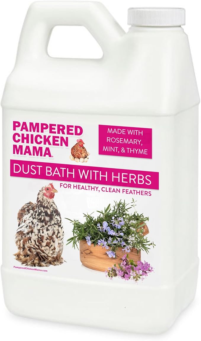 20.5 lb Pampered Chicken Mama Dust Bath with Organic Herbs & Essential Oils for Chickens, Quail, & Poultry | Dust Bath for Chickens to Keep Feathers Clean & Healthy-PurrikoPets