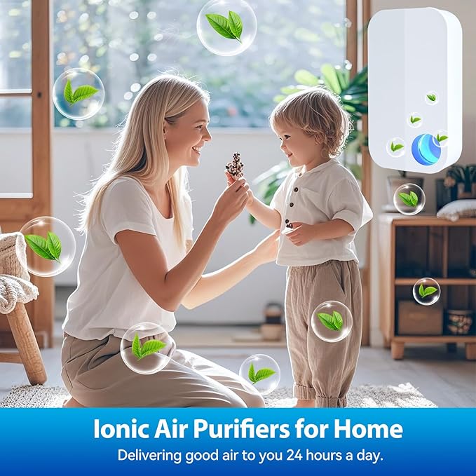 Air Ionizers Negative Ion Air Purifier for Home Portable Air Freshner for Office Living Room,kitchen,Bathroom,Pet Room, Quiet Operation Ionic Air Purifier for Bedroom(4)-PurrikoPets