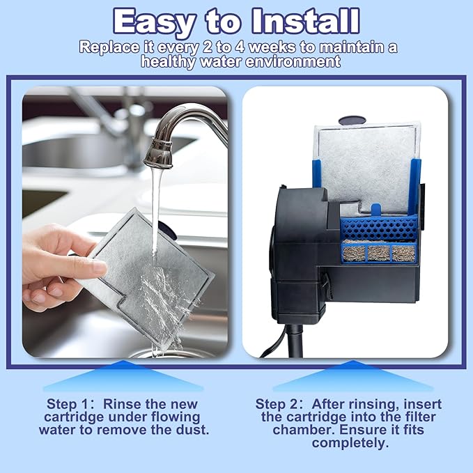 10 Pack Medium Filters Cartridges Compatible with Aqueon QuietFlow LED PRO Power Filter Size 10, E Internal Power Filter Size 20,10 Gallon Fish Tank-PurrikoPets