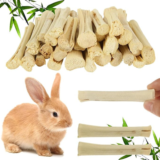 1000g/2.2lb Bamboo Chews for Rabbits, Rabbit Sticks Rabbit Chew Toys Bunny Chew Toys, Molar Treats for Small Animals, Hamsters, Chinchillas, Guinea Pigs, Natural Teeth Grinding Toys-PurrikoPets