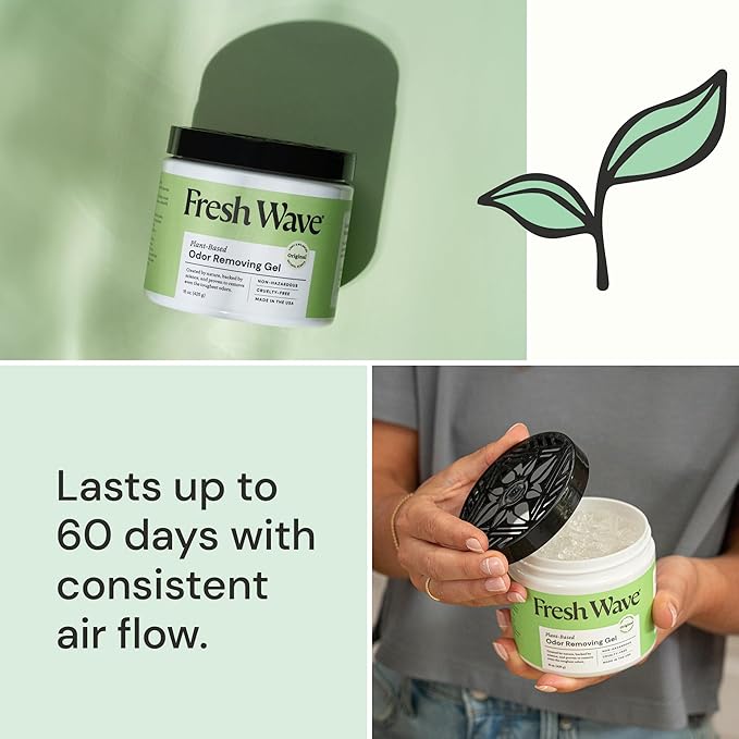 Fresh Wave Odor Removing Gel, 15 oz. - Odor Absorbers for Home, Safer Odor Relief, Natural Plant-Based Odor Eliminator, Every 15 oz. lasts 30-60 Days, For Cooking, Trash & Pets-PurrikoPets