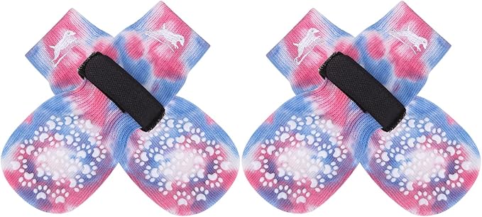 EXPAWLORER Anti Slip Dog Socks to Prevent Licking Paws, Dog Shoes for Hot Pavement, Dog Booties for Small Medium Large Senior Dogs, Traction Control Dog Boots & Paw Protectors for Hardwood Floors-PurrikoPets