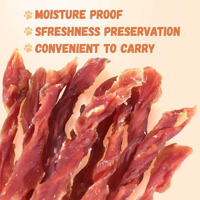 Duck Jerky Dog Treats, Natural Healthy Duck Twisted Strips with 1% Taurine, High Protain Low Fat Dog Training Rewards Treats for Small Medium Large Breeds, 10.6 oz-PurrikoPets