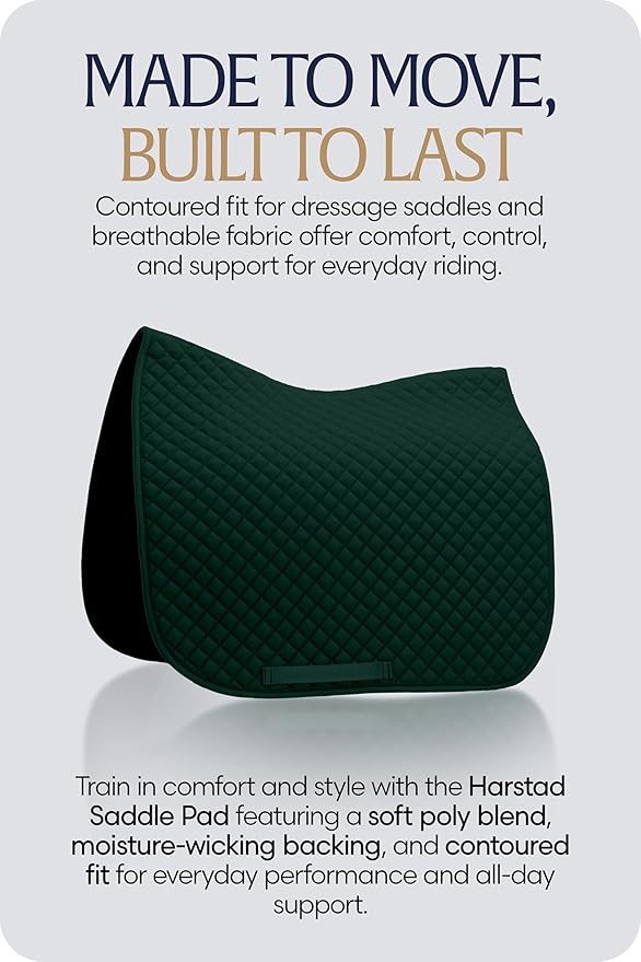 Equinavia Harstad Dressage Saddle Pad | Classic & Durable | Moisture-Wicking Tricot Backing-PurrikoPets