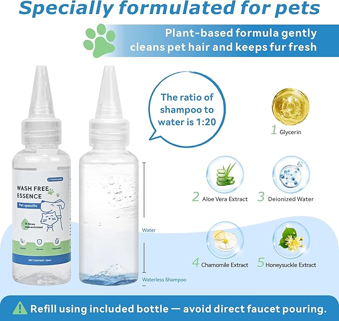 4-in-1 Pet Steam Brush for Dog & cat brush for shedding，Spray Hair Removal Comb with Waterless Shampoo–Self-Cleaning Pet Grooming Tool for Shedding, Anti-Static & Skin-Friendly Design-PurrikoPets