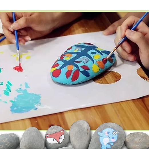 18LB River Rocks,Mexican Beach Pebbles for Plants,Potting,Garden Landscape Stone Paving Stone Grey 1Inch - 2Inch-PurrikoPets