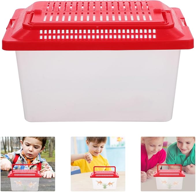 FRCOLOR 2pcs plastic turtle fish tank turtle aquarium acrylic reptile cage amphibians habitat clear reptile breed container gecko habitat glass container Turtle Tank household breeding box-PurrikoPets