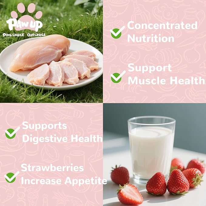 Freeze Dried Sheep Milk Yogurt Flavor with Strawberry,Gentle Sheep Milk Dog Treats for Sensitive Stomachs Puppies, 2.8 oz-PurrikoPets