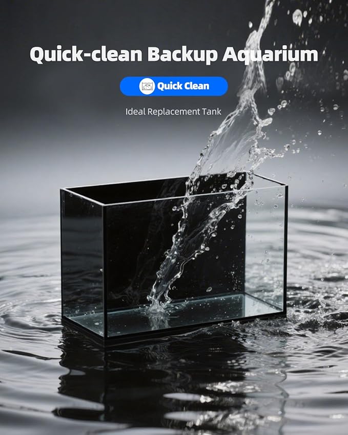 5 Gallon Clear Glass Fish Tank, Easy to Maintain Small Aquariumfor Betta, Goldfish, Snail,Shrimp and Aquatic Planting-PurrikoPets