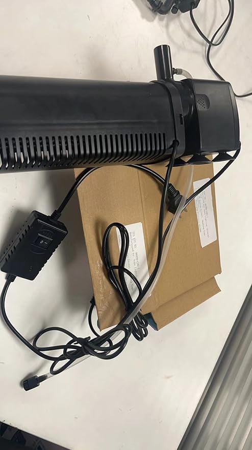 600GPH UV Aquarium Filter for 75-300 Gal Tank, Large Fish Turtle Tank Green Water Clean Machine Submersible Canister Filter Powerful Pump Pond Filter for Saltwater Freshwater Crystal Green Killing-PurrikoPets