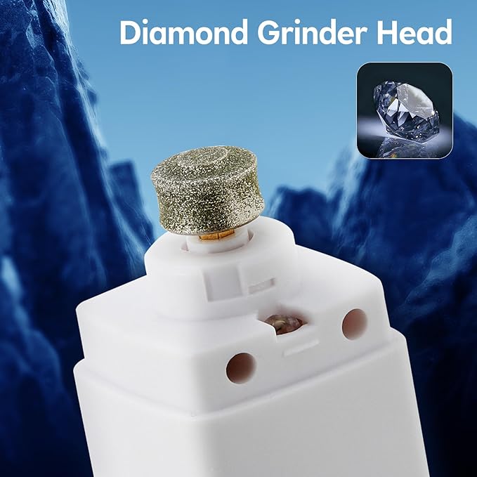 Dog Nail Grinder with 4-Speeds,Pet Claw Trimmers with 2 Modes Lighting UV, Nail Clippers for Small Medium and Large Dogs and Cats, Animal Nail Care,Grooming (White)-PurrikoPets