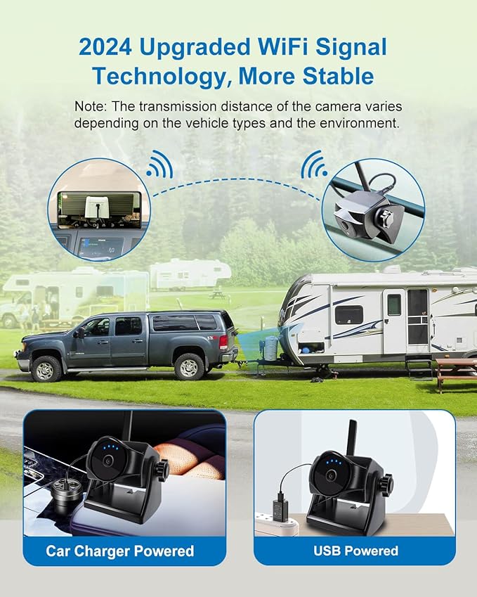 1080P Magnetic Wireless Backup Camera, WiFi Hitch Camera with Long-Lasting Battery,Night Vision,IP69K, Easy Installation for RVs, Trucks, Trailers, Compatible with iPhone,iPad, Android Devices-PurrikoPets