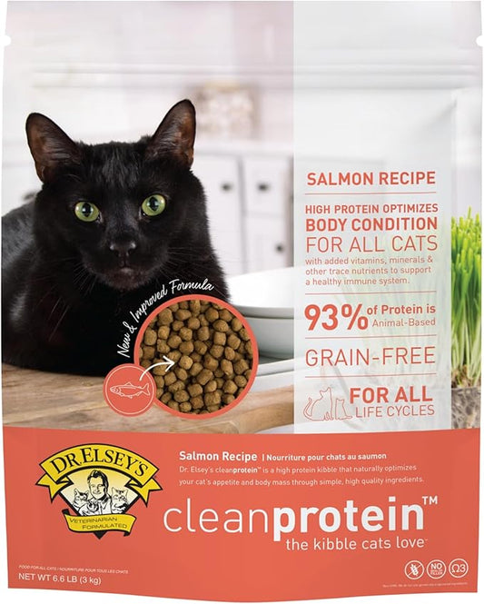 Dr. Elsey's Cleanprotein Salmon Formula Dry Cat Food, 6.6 Lb-PurrikoPets