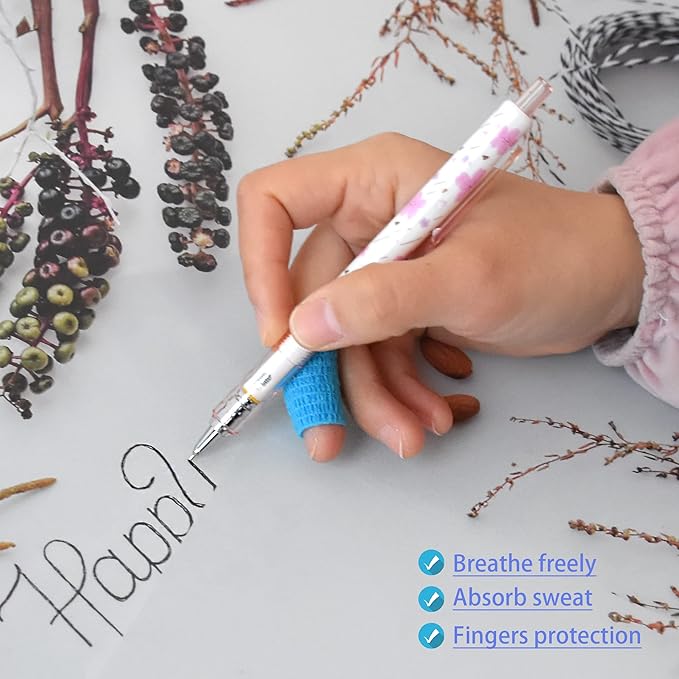 9 Pack 1" x 5 Yards Self Adhesive Bandage Wrap Self Stick Wrap for Ankle, Wrist, Finger, Sports, Breathable Cohesive Vet Tape for Pets (Light Blue)-PurrikoPets