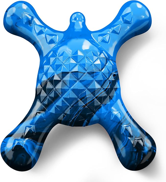 Dog Toys for Small Dogs, Nylon Indestructible Dog Toy for Small Dogs, Hedgehog Puppy Chew Toys with Bacon Flavor,Long Lasting, Puppy Teething Toys, Blue-PurrikoPets