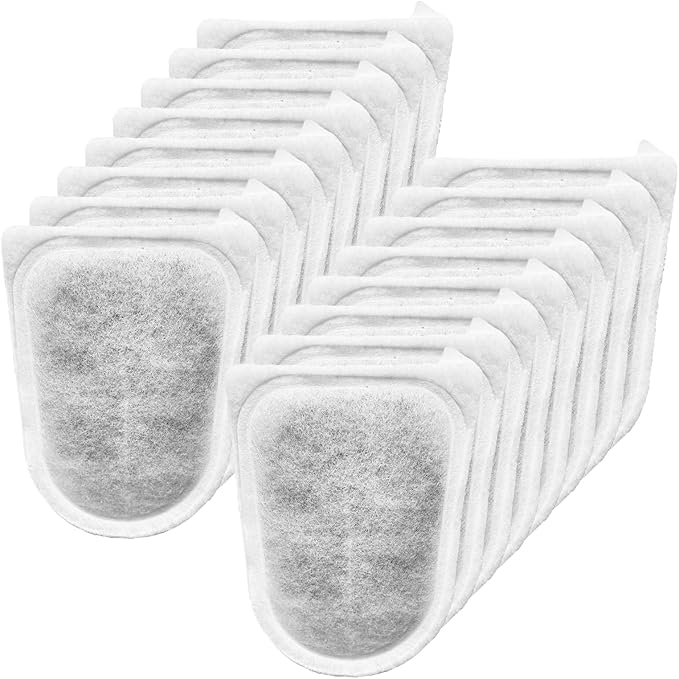 16 Pack Large Replace Filter Cartridge for Whisper EX Filter, Fish Tank Carbon Filter Cartridges for Aquarium, Compatible with Whisper EX30/EX45/EX70 Filters-PurrikoPets