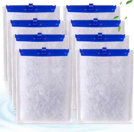 8-Pack Large Replacement Filter Cartridges Compatible with Tetra Whisper Bio-Bag Filters Large Aquarium Filter Cartridges for Whisper 20i/40i IQ20/30/45/60 PF20/30/40/60 Power Filters-PurrikoPets