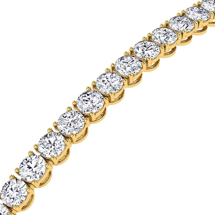0.50-15 Carat Lab Grown Classic Diamond Tennis Bracelet 4 Prong Setting Luxury Collection (F-G Color, SI Clarity) Length- 7 Inch