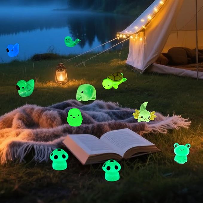 200 Pcs Mini Resin Animals Kit Accessories Variety Pack Glow Animal Figurines Resin Mini Ducks Figurines Accessories for Variety Pack for Garden Micro Landscape Aquarium Potted Dollhouse Decor-PurrikoPets