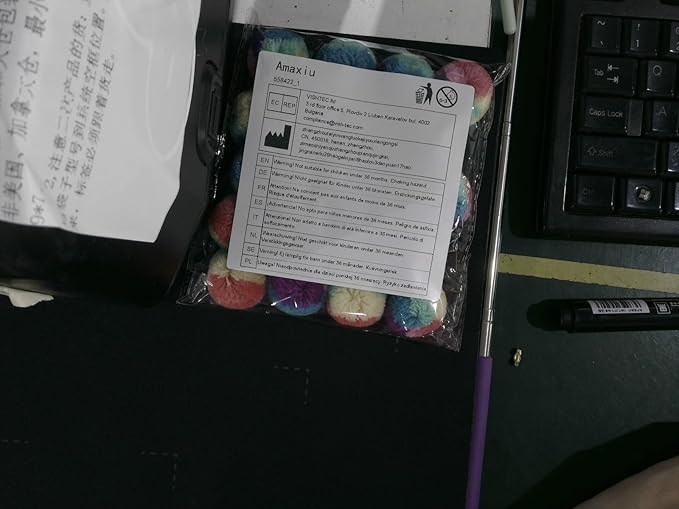 1.2 in Colorful Cat Pom Pom Ball Toys, 20 Pcs Rainbow Cat Toy Balls Soft Plush Cat Ball Interactive Training Ball for Indoor Cats & Kittens-PurrikoPets