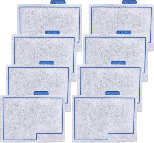 8 Pack Small Filter Cartridge Compatible with Aqueon Filters, Aquarium Fish Tank Filter Cartridges Replacement for QuietFlow E Internal Power Filter Size 10 and Minibow Aquarium Filters Size 1/2.5/5-PurrikoPets