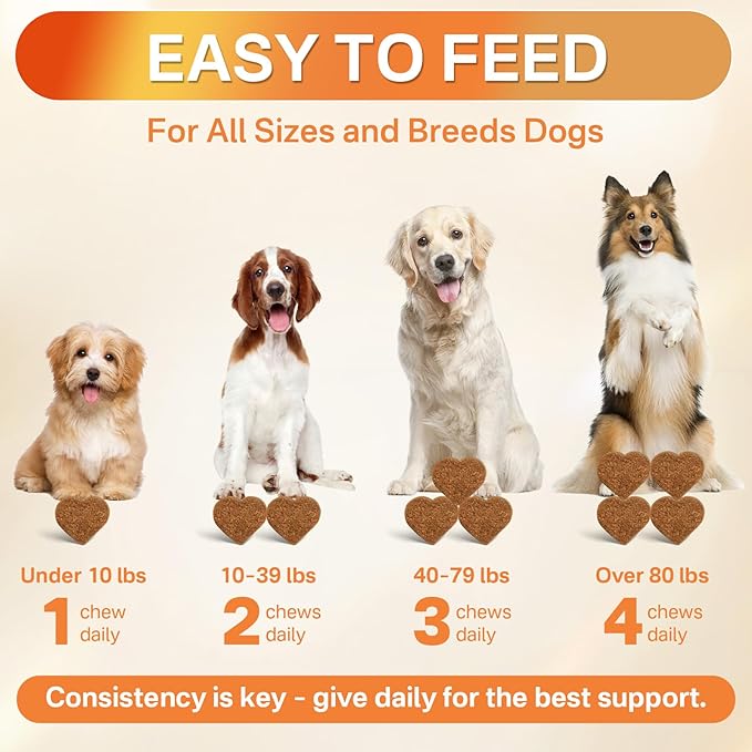 5-in-1 Dog Flea and Tick Treatment Chewable, Natural Flea and Tick Prevention for Dogs Chewable - Flea & Tick | Hip & Joint | Skin & Coat | Immunity Support | Digestive for All Breeds & Sizes-PurrikoPets