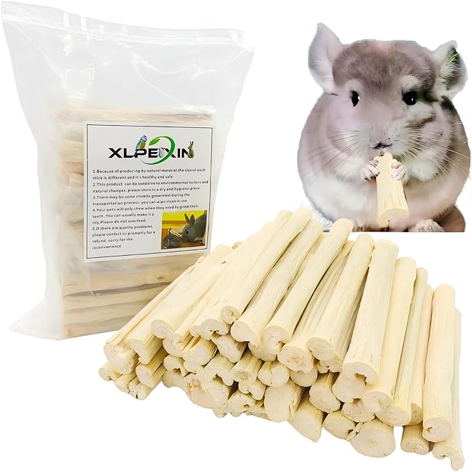 700g/1.5lb Sweet Bamboo Sticks for Rabbits Bunny Chew Toys,Chinchilla Molar Treats Chew Sticks for Small Animals Rabbits Hamsters Guinea Pigs-PurrikoPets