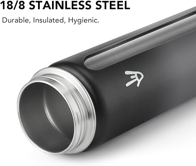 Enerbone 24 oz Insulated Water Bottle, Stainless Steel Bottle with Carrying Strap, Double-Wall Vacuum Insulation Design, Leakproof Sports Bottle with Straw, Keep Drinks Cold or Hot for Hours-PurrikoPets