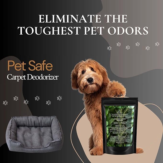 Eucalyptus Mint Harmony Carpet Freshener Powder: Powerful Odor Eliminator for Home, Upholstery Deodorizer, Carpet Deodorizer, Pet Urine, Cat Litter Box - Eucalyptus Spearmint Fragrance-PurrikoPets