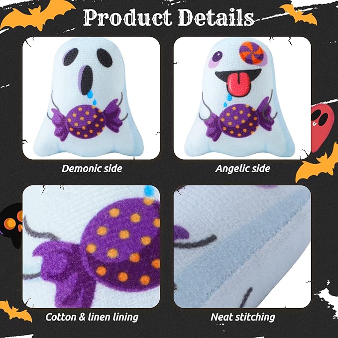 Dorakitten Catnip Toys Interactive Cat 5PCS Cats Chew Plush Ghost Toys & Pet Stuffed Nip Pillow & Kitten Best Kicker Toy Cute and Soft Teething Supplies for Moving Kitty Indoor-PurrikoPets